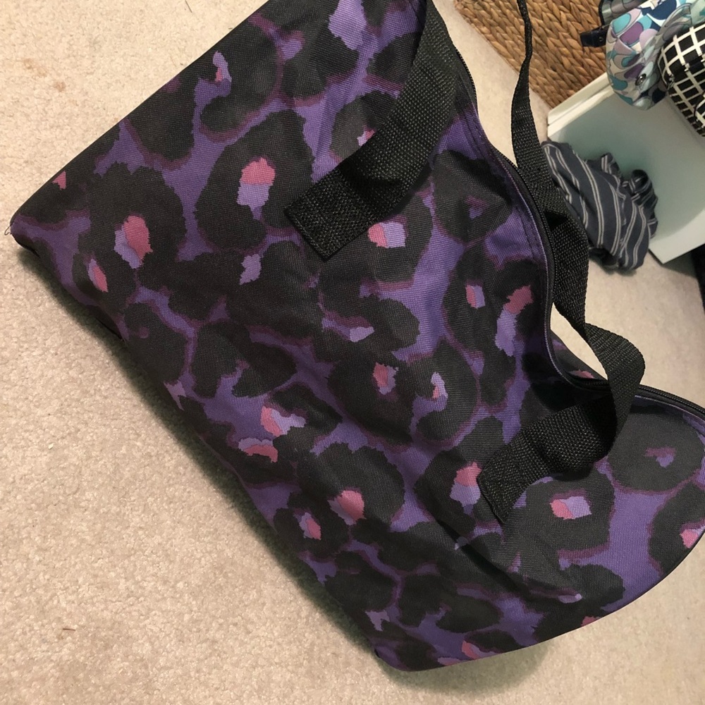 Purple Cheetah Print Duffel Bag